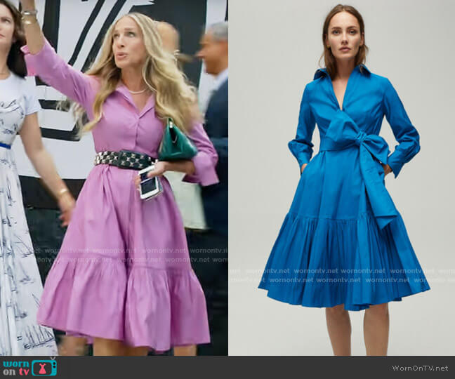 Carolina Herrera Taffeta Dress worn by Carrie Bradshaw (Sarah Jessica Parker) on And Just Like That