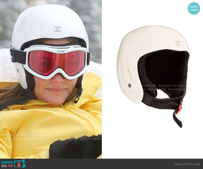 PVC Snowboard Helmet by Chanel worn by Meredith Marks on The Real Housewives of Salt Lake City