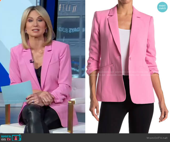 Crepe Khloe Blazer by Cinq a Sept worn by Amy Robach on Good Morning America