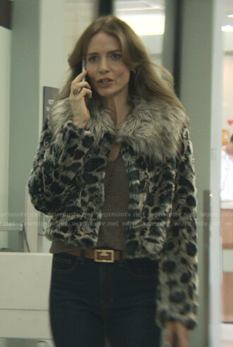 Dottie's leopard fur jacket on You