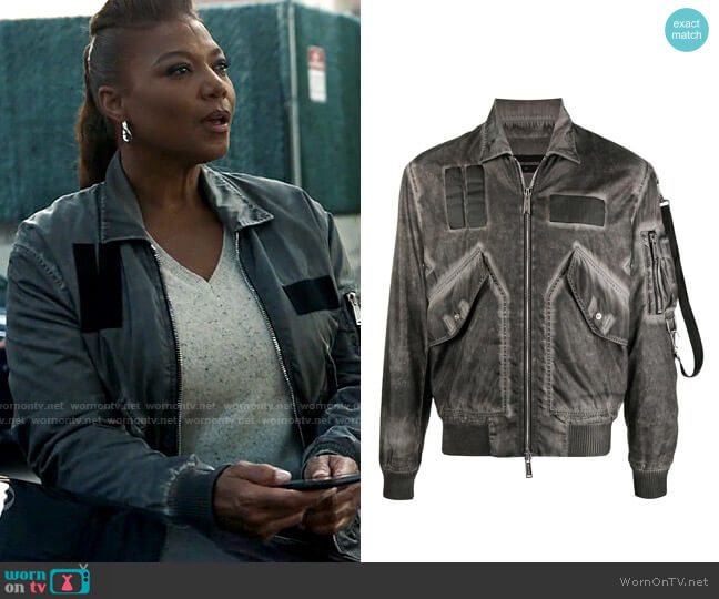 DSquared2 Faded Effect Zipped Jacket worn by Robyn McCall (Queen Latifah) on The Equalizer