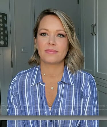 Dylan's blue striped maternity shirt on Today