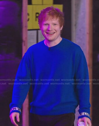 Ed Sheeran's blue sweater on The Voice