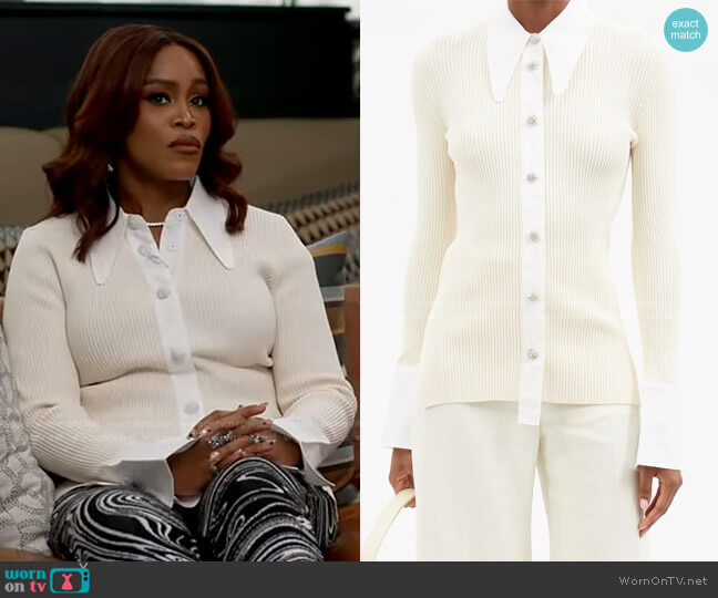 WornOnTV: Eve’s white ribbed cardigan on Good Morning America | Clothes ...