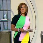 Gayle’s colorblock dress on CBS Mornings