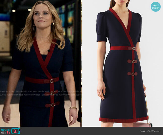 Gucci Wrap Dress worn by Bradley Jackson (Reese Witherspoon) on The Morning Show