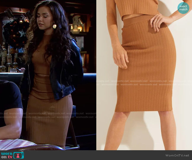 Agnes Sweater Skirt by Guess worn by Ciara Brady (Victoria Konefal) on Days of our Lives