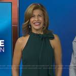 Hoda’s green tie neck jumpsuit on Today