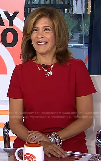 WornOnTV: Hoda's red Kansas City LVII Patch Jersey on Today, Hoda Kotb