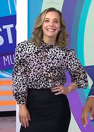 Jenn Falik’s leopard print blouse on Today