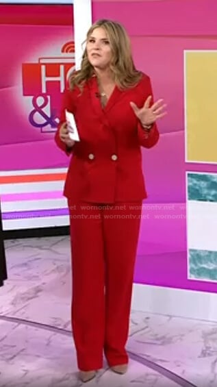 Jenna’s red blazer and pants on Today