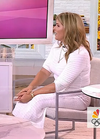 Jenna’s white ruched dress on Today