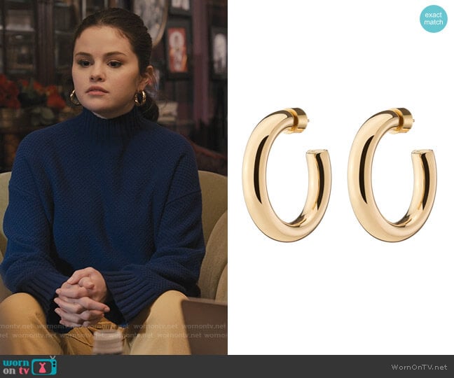 Mini Samira Hoops by Jennifer Fisher worn by Mabel Mora (Selena Gomez) on Only Murders in the Building