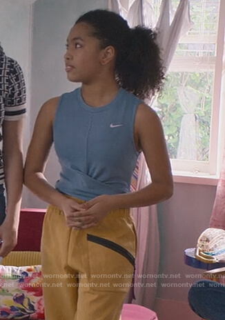 Jessi's blue Nike twist top on The Baby-Sitters Club