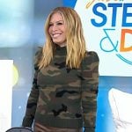 Jill’s puff sleeve camo sweater on Today
