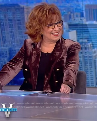 Joy’s brown double breasted blazer on The View