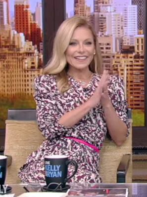 Kelly’s abstract print dress on Live with Kelly and Ryan