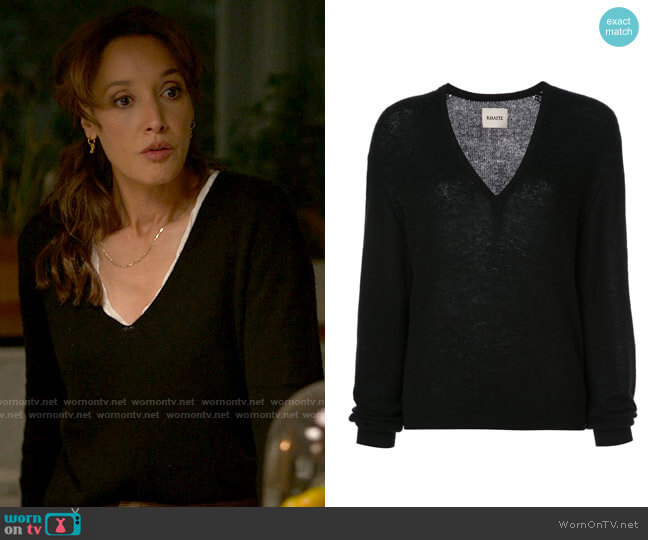 Khaite Cashmere V-neck Jumper worn by Bette Porter (Jennifer Beals) on The L Word Generation Q