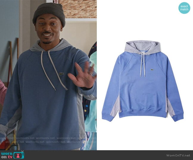 WornOnTV: Jeff’s blue contrast hooded sweatshirt on Queens | Clothes ...