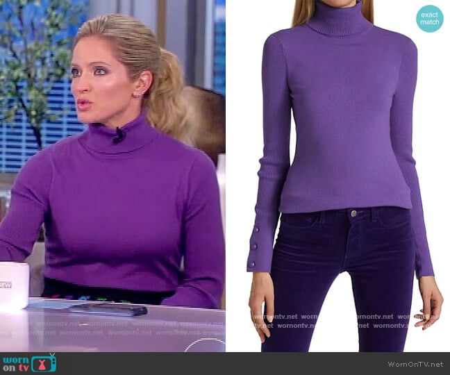 Odette Turtleneck Sweater by L'Agence worn by Sara Haines on The View