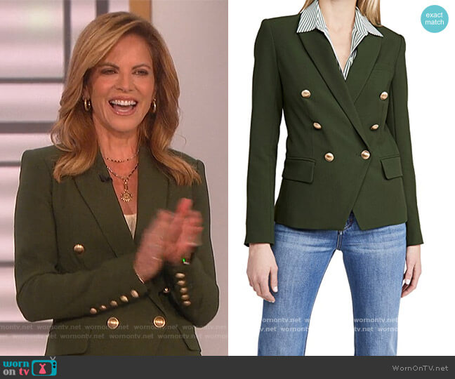 Kenzie Double Breasted Blazer by L'Agence worn by Natalie Morales on The Talk