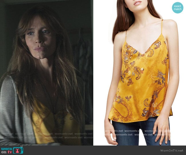 Kylee Racer Silk Tank by L'Agence worn by Saffron Burrows on You