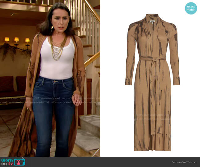 L'Agence Mahika Duster Cardigan worn by Quinn Fuller (Rena Sofer) on The Bold and the Beautiful