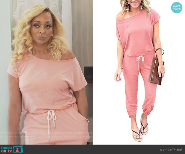 Summer Jumpsuit by Lillusory worn by Karen Huger on The Real Housewives of Potomac