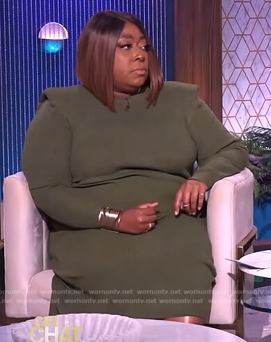 Loni’s green knit dress on The Real