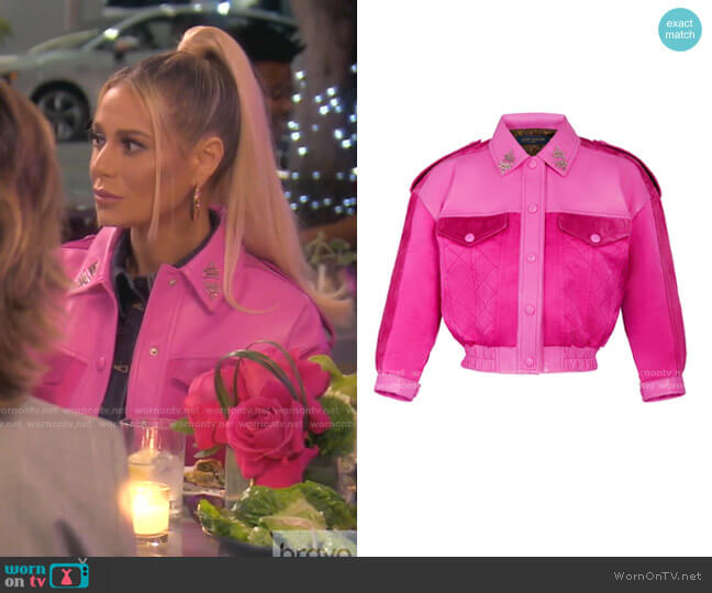 Printed Bi-Material Quilted Jacket by Louis Vuitton worn by Dorit Kemsley on The Real Housewives of Beverly Hills