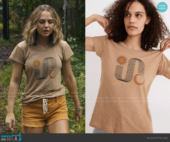 Madewell x Real Fun, Wow! Graphic Perfect Vintage Tee worn by Lennon (Madison Iseman) on I Know What You Did Last Summer