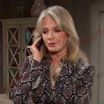 Marlena’s snake print blazer on Days of our Lives