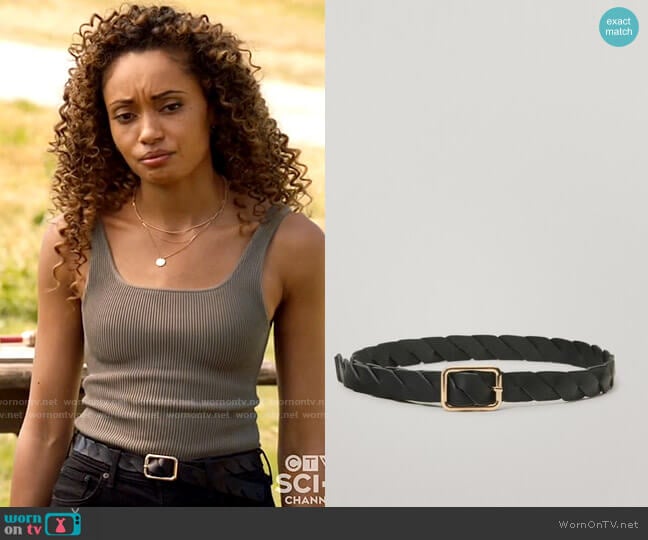 Massimo Dutti Braided Leather Belt worn by Astra Logue (Olivia Swann) on Legends of Tomorrow