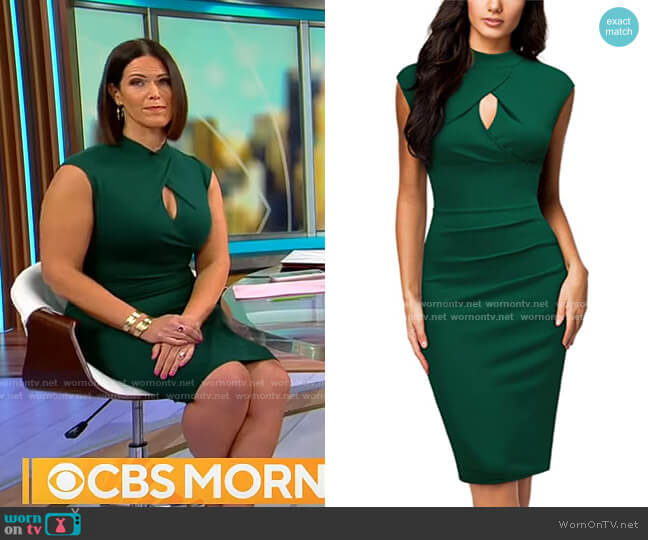 Miusol Slim Style Work Pencil Dress worn by Dana Jacobson on CBS Mornings