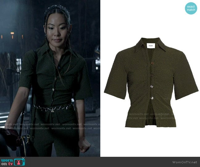 Nanushka Saff Top worn by Mary Hamilton (Nicole Kang) on Batwoman