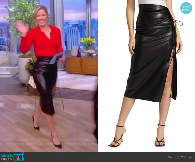 Malorie Long Skirt byu Nanushka worn by Sara Haines on The View