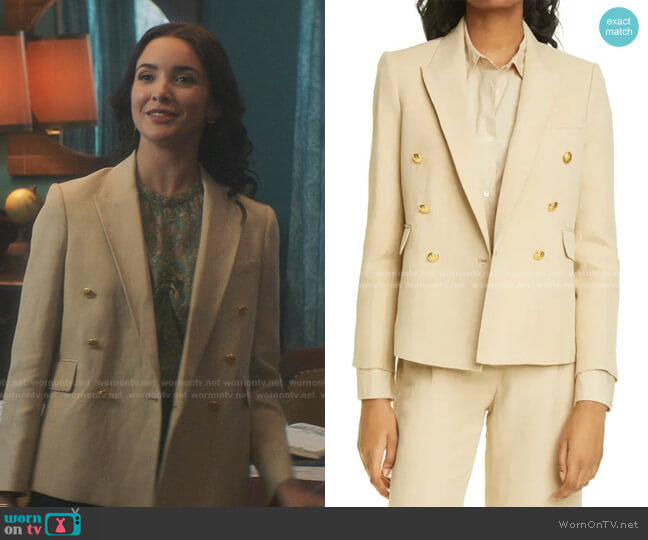 WornOnTV: Bess’s beige double breasted blazer on Nancy Drew | Maddison ...