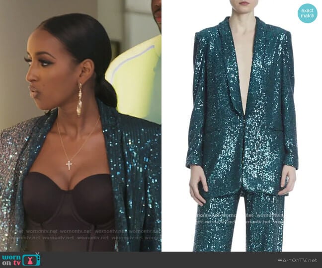 Sequin Jacket and Pants by One33 Social worn by Askale Davis on The Real Housewives of Potomac