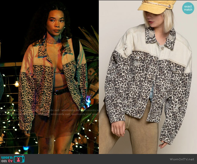 WornOnTV: Riley's leopard print denim jacket on I Know What You Did Last  Summer | Ashley Moore | Clothes and Wardrobe from TV