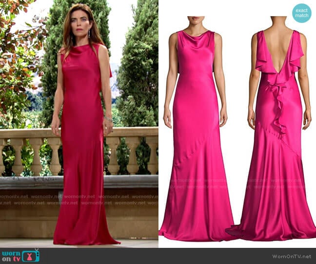 Rachel Zoe Ami Gown worn by Victoria Newman (Amelia Heinle) on The Young and the Restless