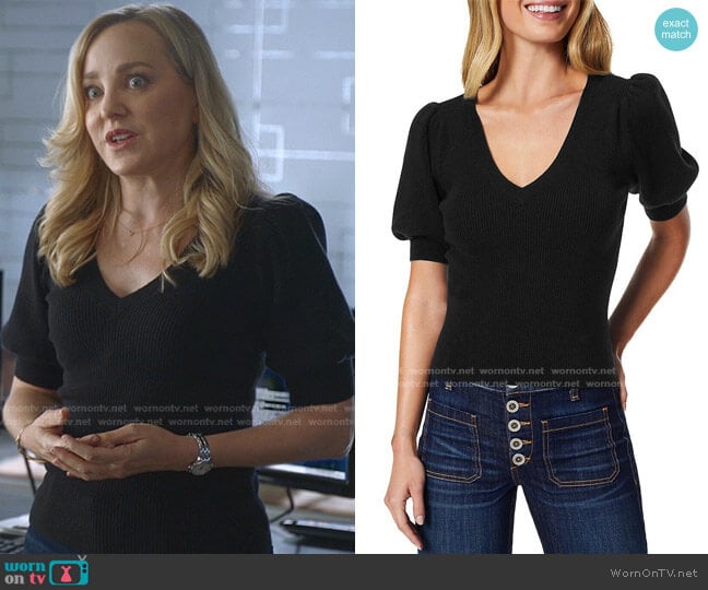 Rory Cashmere T-Shirt by Ramy Brook worn by Marissa Morgan (Geneva Carr) on Bull