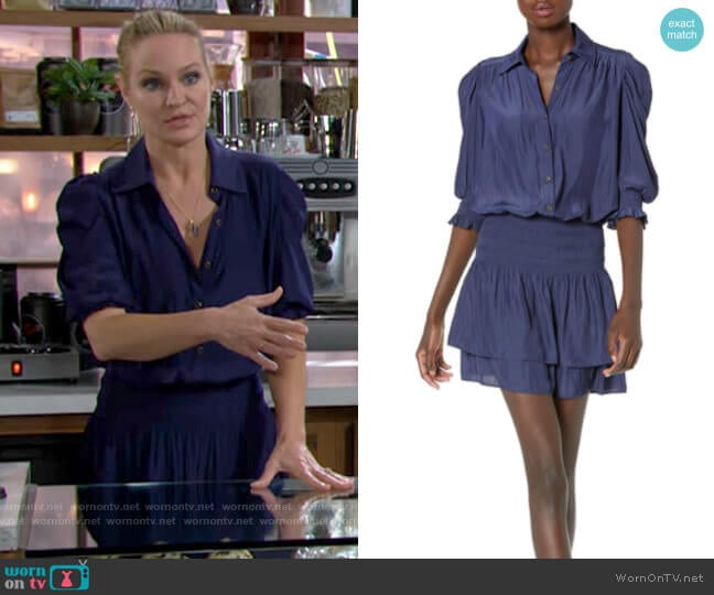 Ramy Brook Royce Dress worn by Sharon Newman (Sharon Case) on The Young and the Restless