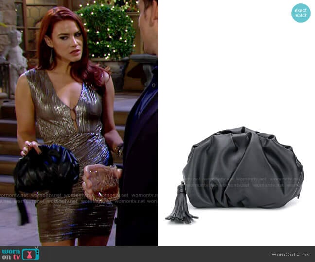 Rebecca Minkoff Ruched Clutch worn by Sally Spectra (Courtney Hope) on The Young and the Restless