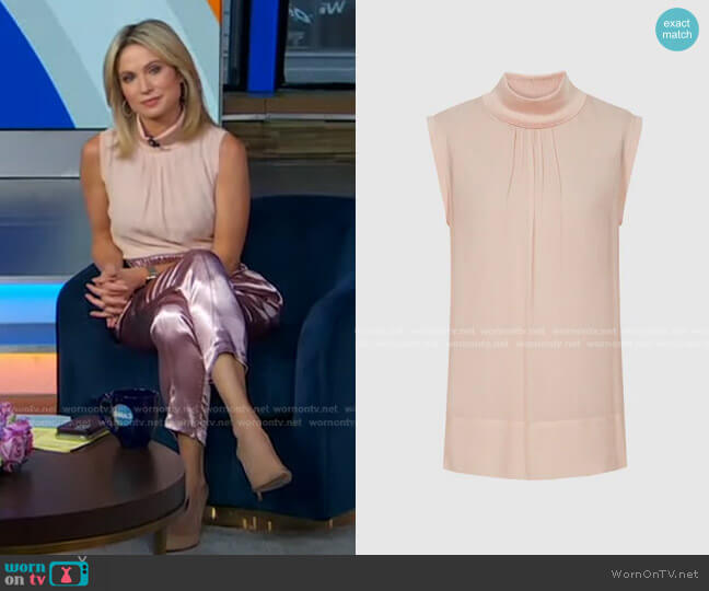 Gilda Top by Reiss worn by Amy Robach on Good Morning America