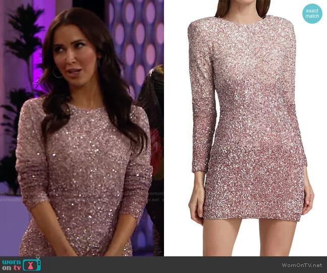 Nikki Tri-Tone Sequin Dress by Retrofete worn by Kaitlyn Bristowe on The Bachelorette