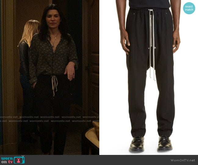 Rick Owens Bella Pants worn by Laura Peterson (Julianna Margulies) on The Morning Show