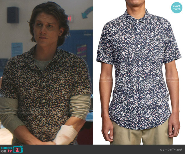 Shorts Sleeve Woven Shirt by RVCA worn by Ace (Alex Saxon) on Nancy Drew