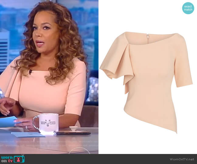 Sylva Asymmetric Top by Safiyaa worn by Sunny Hostin on The View