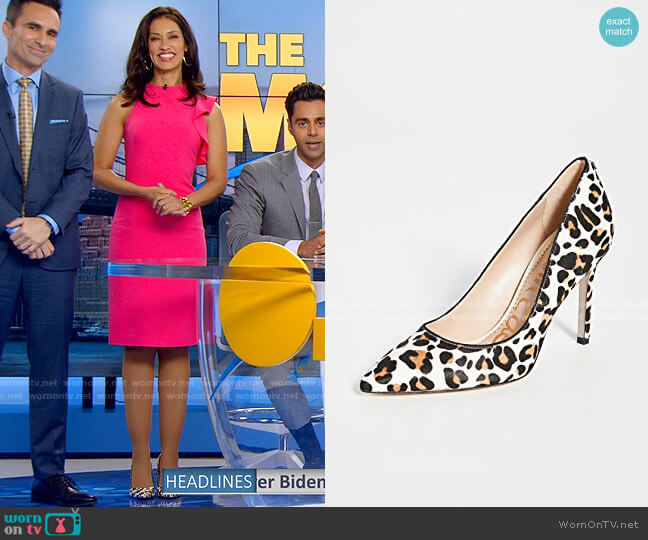 Sam Edelman Hazel Leopard Pumps worn by Alison Namazi (Janina Gavankar) on The Morning Show