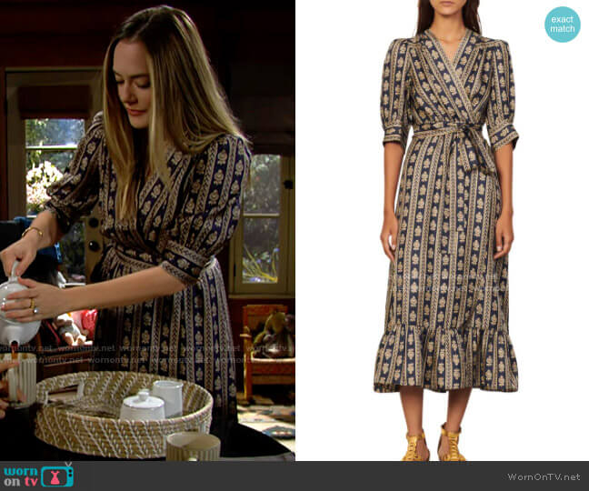 Sandro Enrika Dress worn by Hope Logan (Annika Noelle) on The Bold and the Beautiful